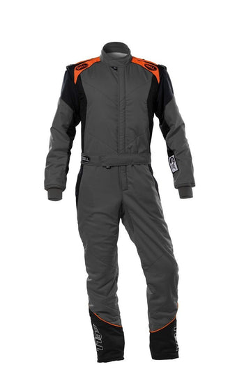 Traje de conducción Bell Helmets BR10051 serie PRO-TX, de una pieza, SFI 3.2A/5, multicapa, tejido ignífugo, gris/naranja, tamaño pequeño (unidad)