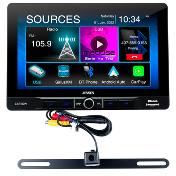 Jensen CAR110W 10.1″ Receiver with Wireless Apple CarPlay and Android Auto – CAR110W