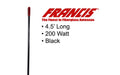 Francis CB25B Fiberglass CB Antennas 4.5 Foot (Black) Francis