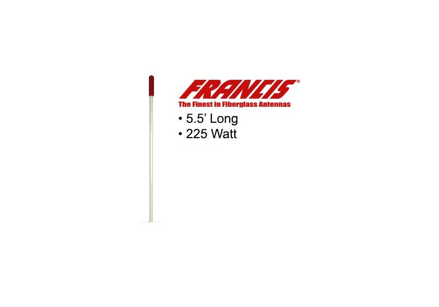 Francis CB26W Fiberglass CB Antennas 5.5 Foot (White) Francis