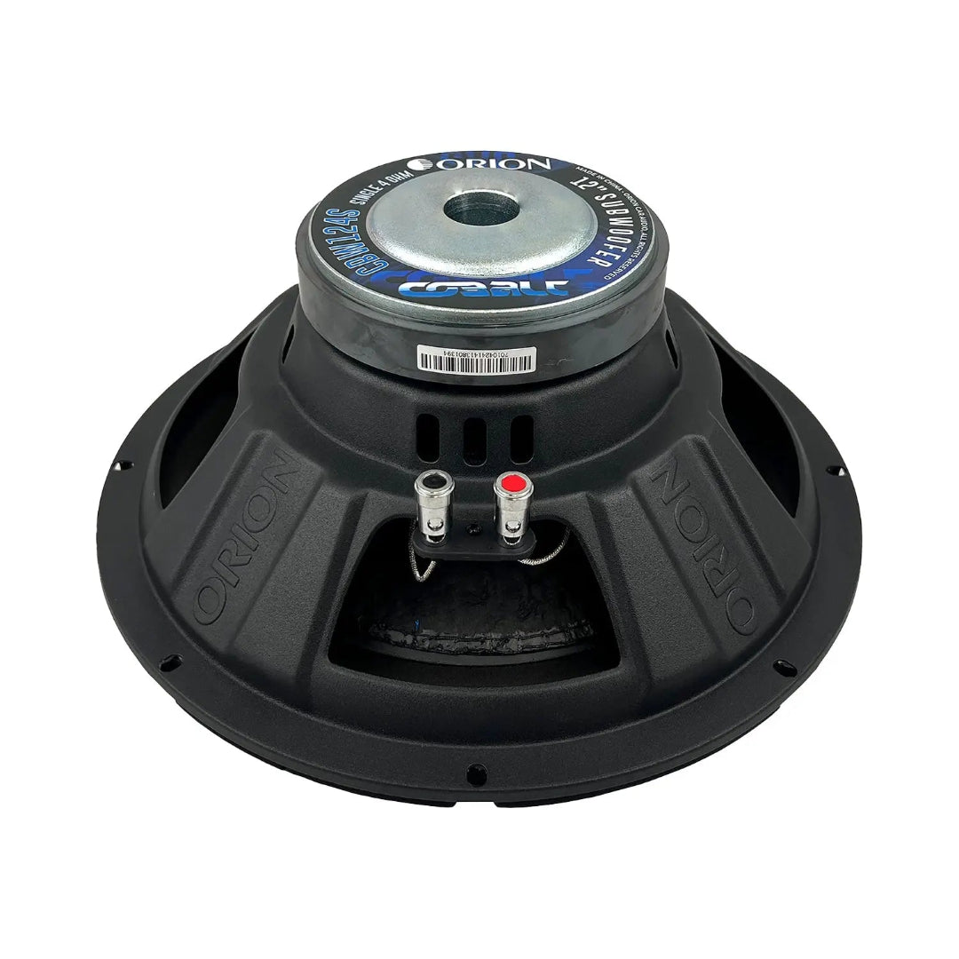 Orion CBW124S 12 Single Voice Coil 4 Ohm Subwoofer | 1600W Cobalt Series Bass Orion