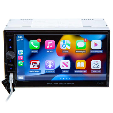 Receptor multimedia digital Power Acoustik CPAA-70M de 7" con doble DIN y Apple Carplay y Android Auto