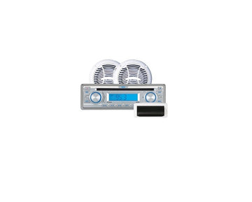 Jensen CPM520 AM/FM Radio Receiver CD Player Stereo With 2 Waterproof Coaxial Speakers and Splash Cover – Marine Stereo System Jensen