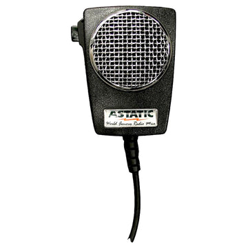 Astatic D104M6B-DX1 D104m6b-dx1 Black Amplified Power Microphone With Chrome Grille & Volume Adjustment - Wired 4 Pin Standard Astatic