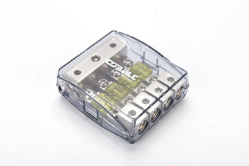 Orion DBF1444 Cobalt Mini ANL 1 In/4 Out 4/8 ga. Distribution Block with (4) 100A MANL Fuses Orion