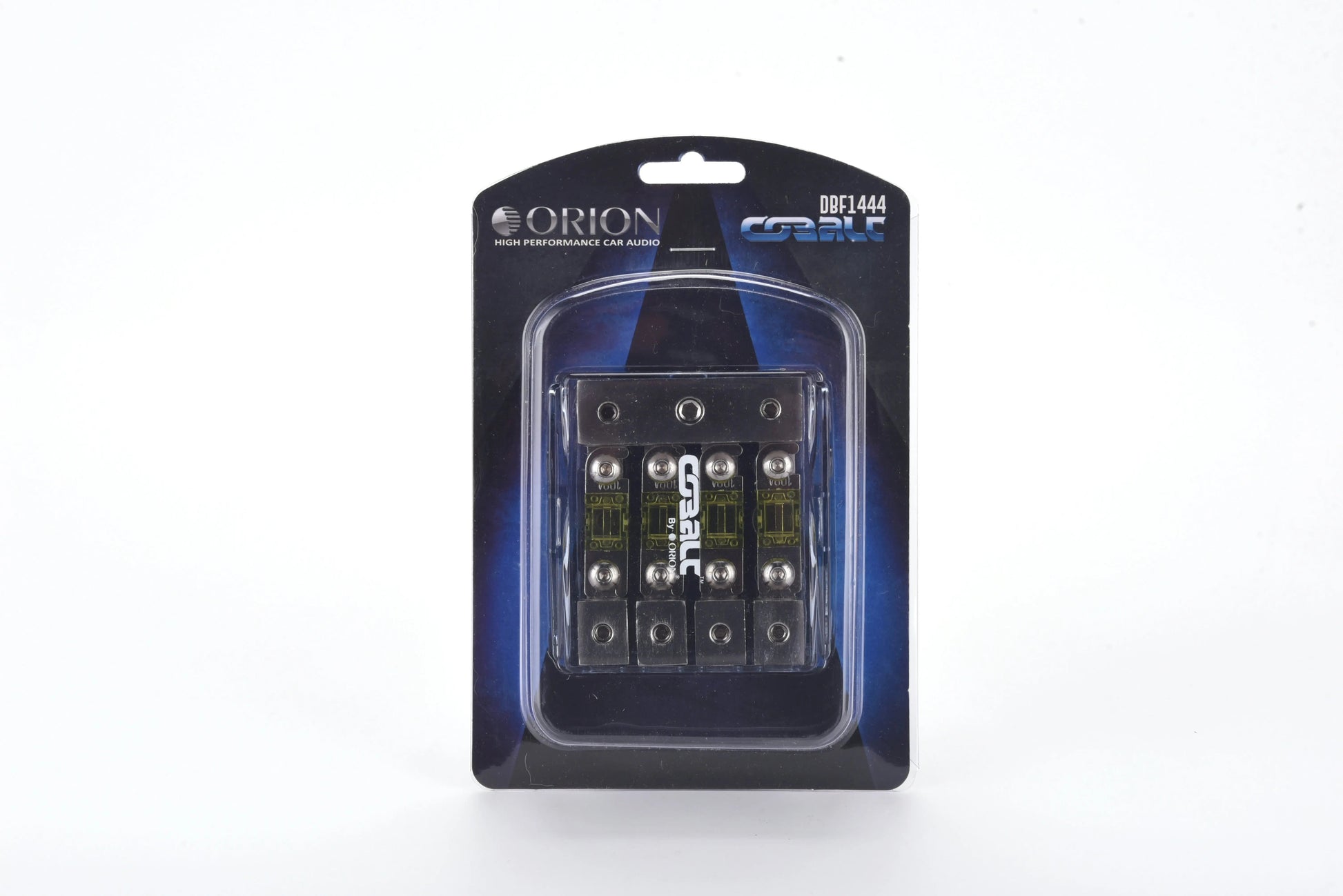 Orion DBF1444 Cobalt Mini ANL 1 In/4 Out 4/8 ga. Distribution Block with (4) 100A MANL Fuses Orion