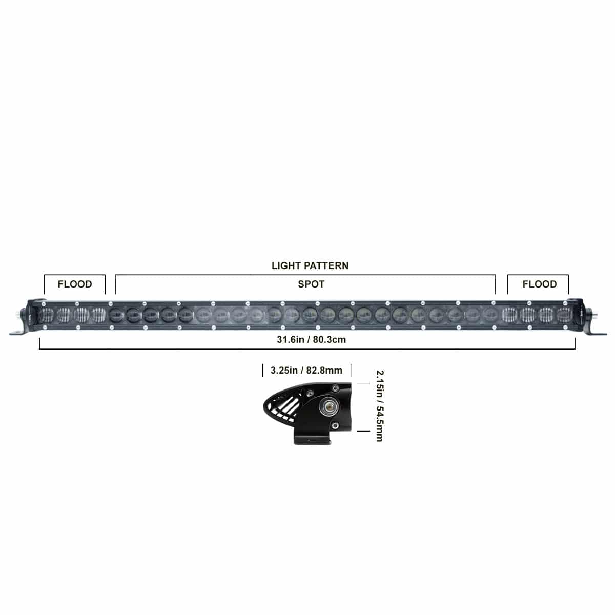 DB Link DBLXSR32C 32″ Single Row LED Light Bar / 150 Watts DB Link