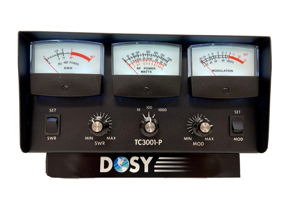 Medidor de potencia SWR de radio CB o de jamón Dosy TC3001P de ventana en línea de 3 vías