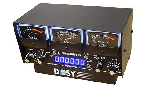Dosy TFB-3001-S 3 Meter In-Line Wattmeter SWR/AM/USB/LSB with Frequency Counter Allstar Performance