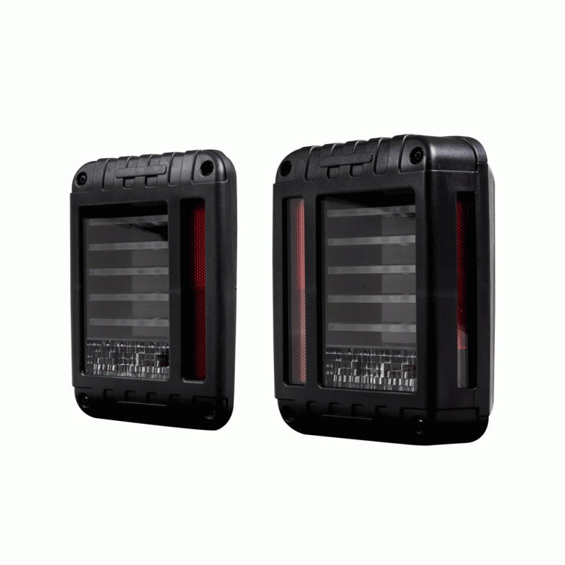 Heise HE-JWTL02 Jeep Wrangler 2007-2018 Transparent Lens 29-LED Tail Lights Heise