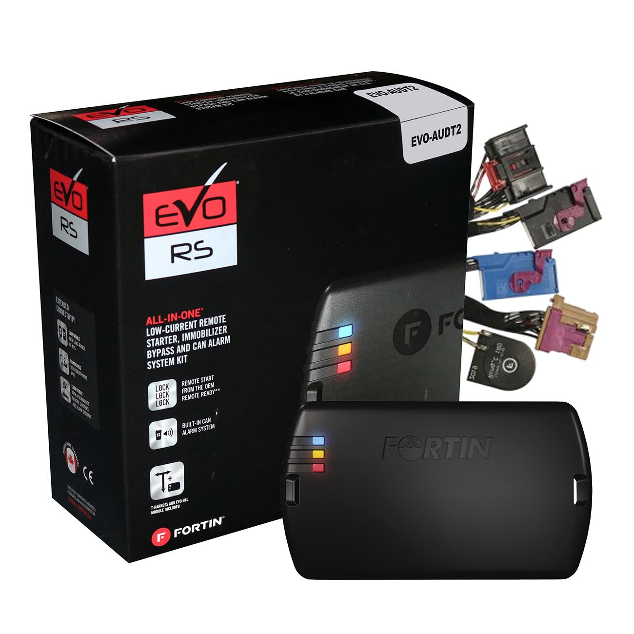 Fortin EVO-AUDT2 Fortin Evo-audt2 All-in-one Data Immobilizer Bypass, Door Lock, Alarm & Remote Start Interface With T-harness Combo Module For Select Audi Vehicles