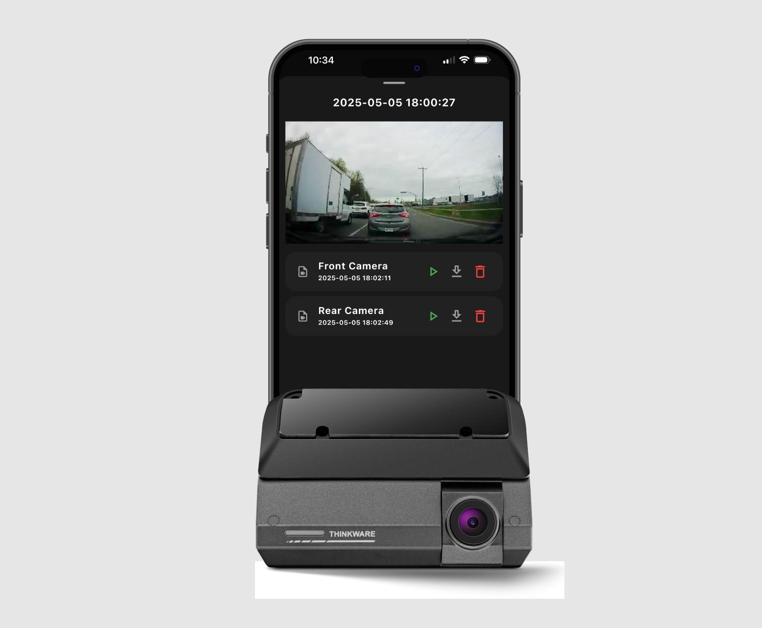 Thinkware F790AIR-TGM Dashcam with Video Crash Notifications Thinkware