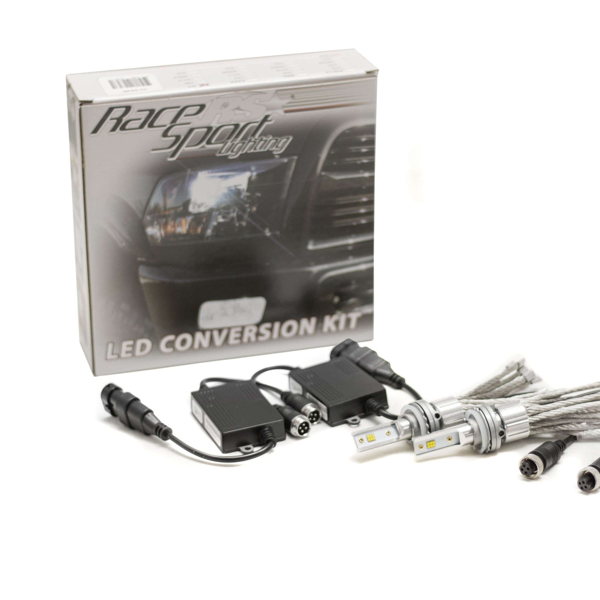 Racesport H11-G4LED LED Headlight Conversion Kit with 360 clock-able base, Focus Optics and Medusa Style Copper heat sink