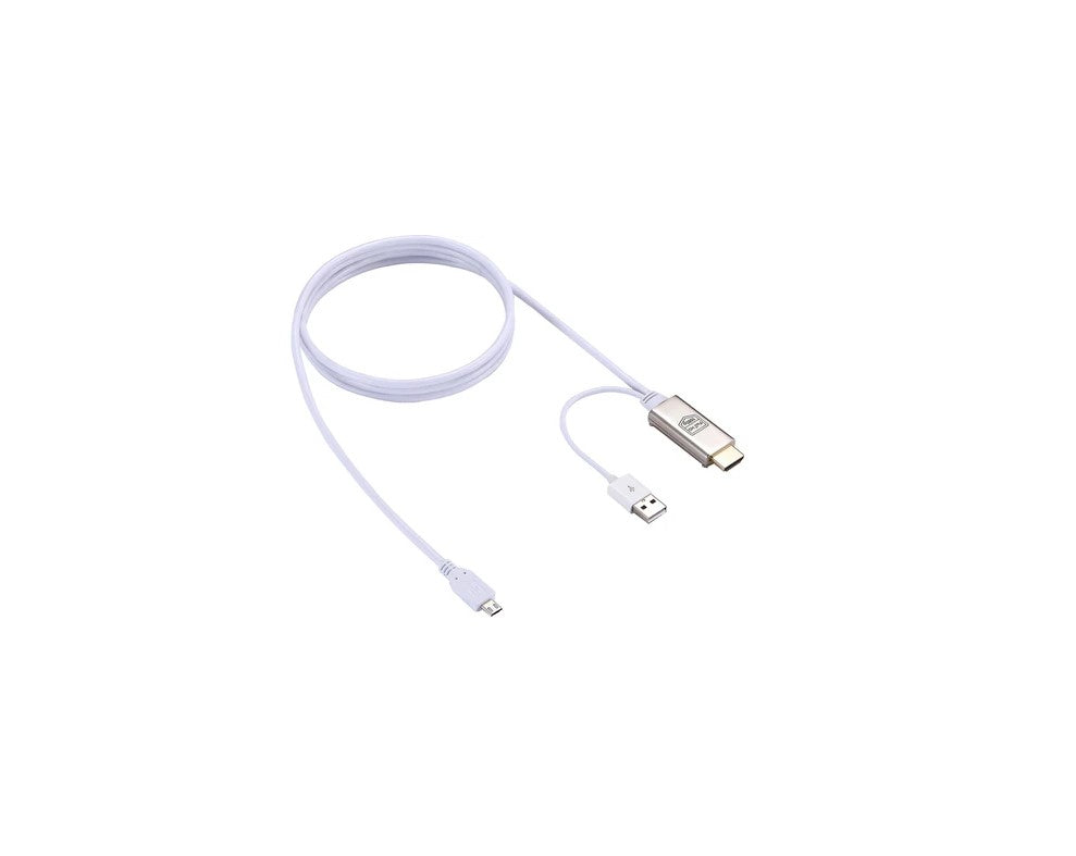 Power Acoustik HDM-A3 Smart Phone MHL / HDMI Interface Cable for Samsung Galaxy 3 / 4 & Select 11 Pin Android Devices
