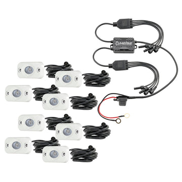 Heise HE-8MLRGBK Marine RGB Accent Lights - 8 Pack Kit Heise