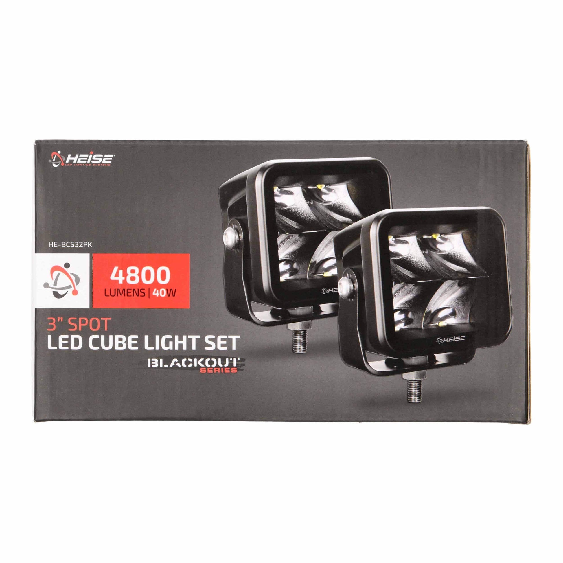 Heise HE-BCS32PK Blackout 3" - 4 Spot Cube 2 Pack Heise