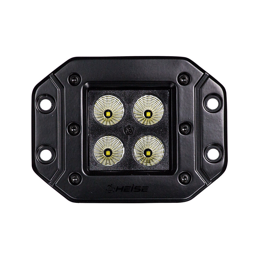 Heise HE-BFMCL2 Flush Mount Cube Blackout Flood Light - 3 Inch, 4 LED Heise