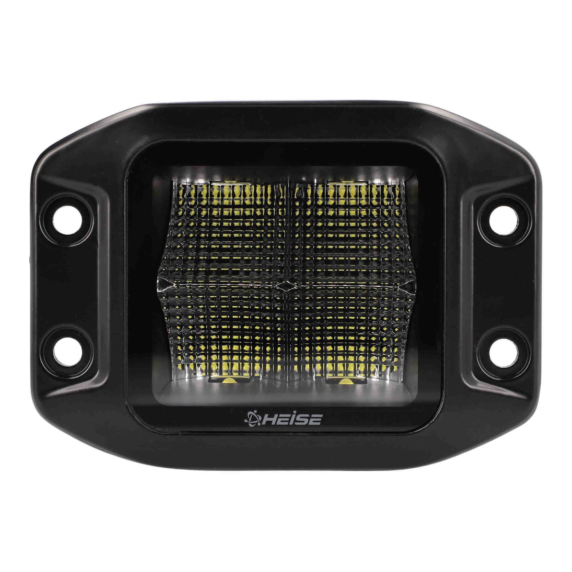 Heise HE-FMBCF Blackout Flush Mount 3.5" Cube 4 LED Light - Flood Heise