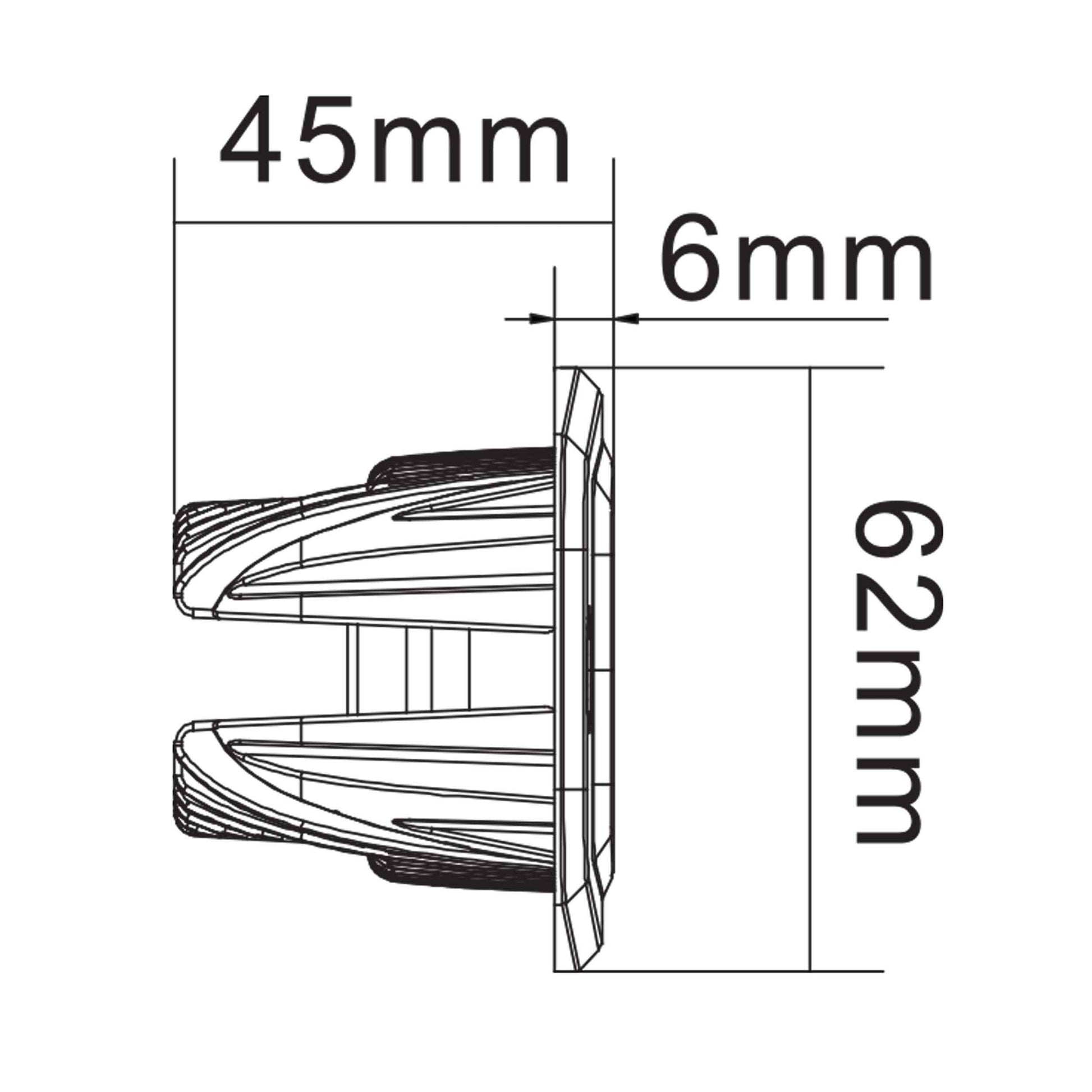 Heise HE-FMDL1 Single Row Flush Mount Driving Light - 6 LED Heise