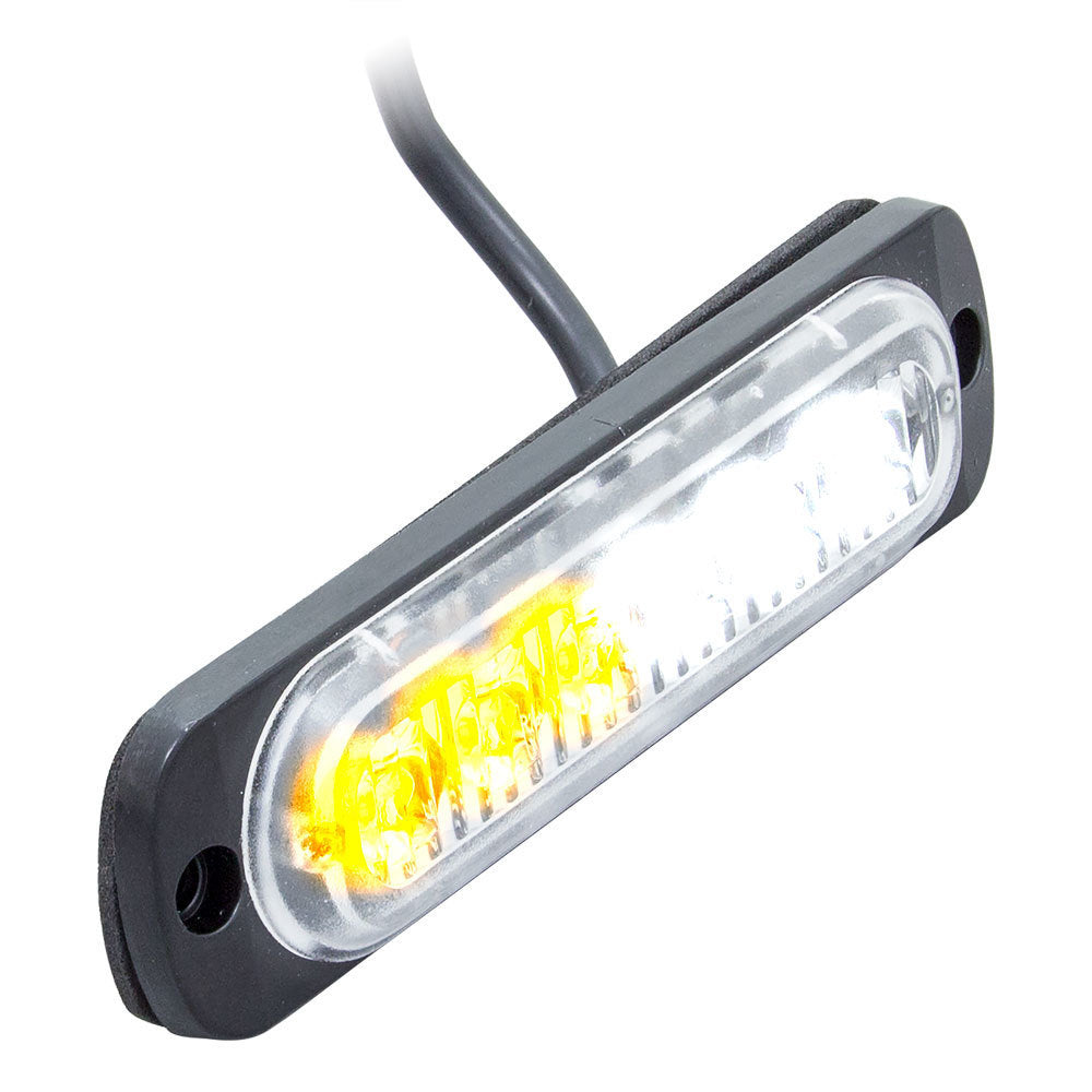 Heise HE-MULTE-6WA White/Amber Lights - 4.4 Inch, 6 LED Heise