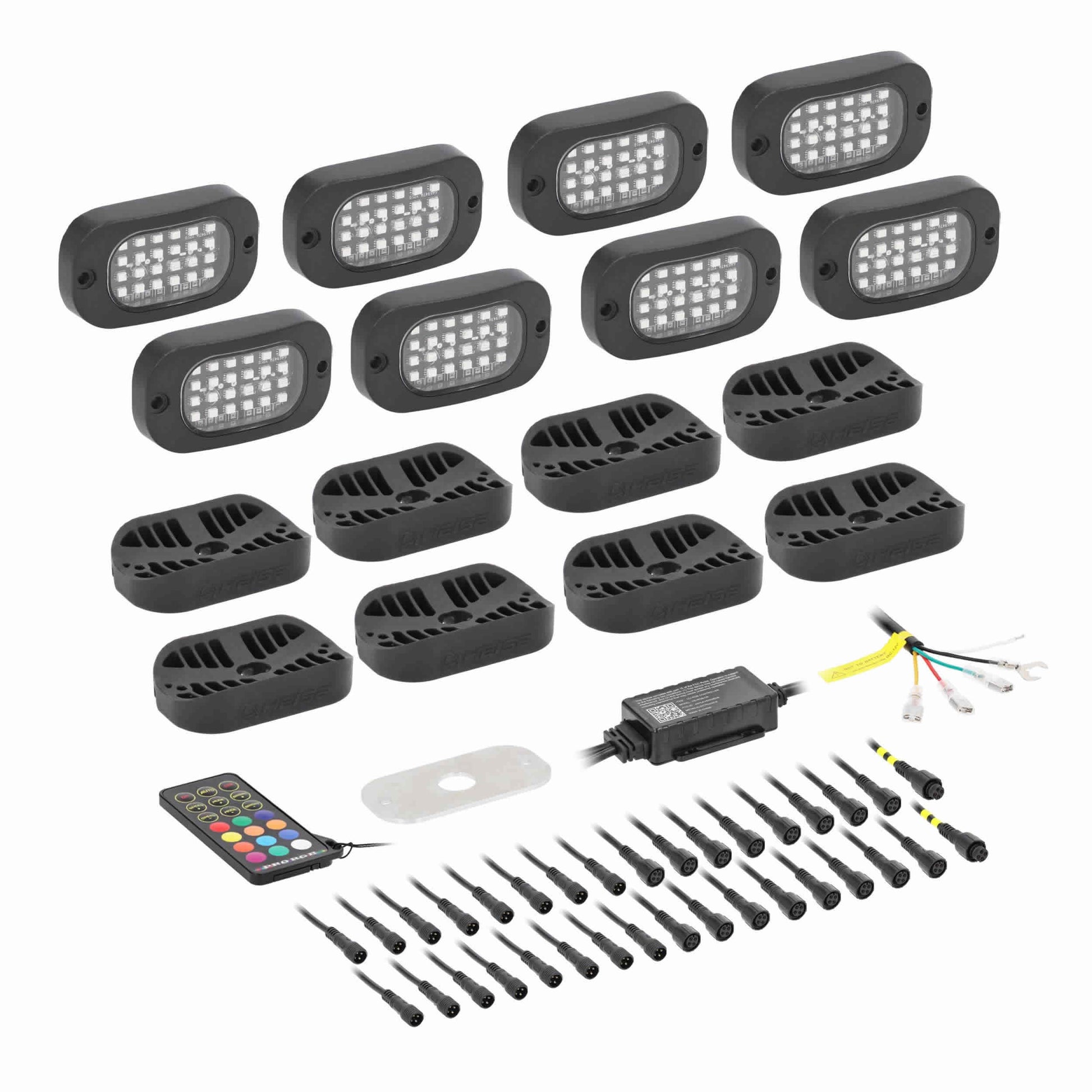 Heise HE-RGB-K8 RGB Wide Angle Rock Light Kit - 8 Pack Heise