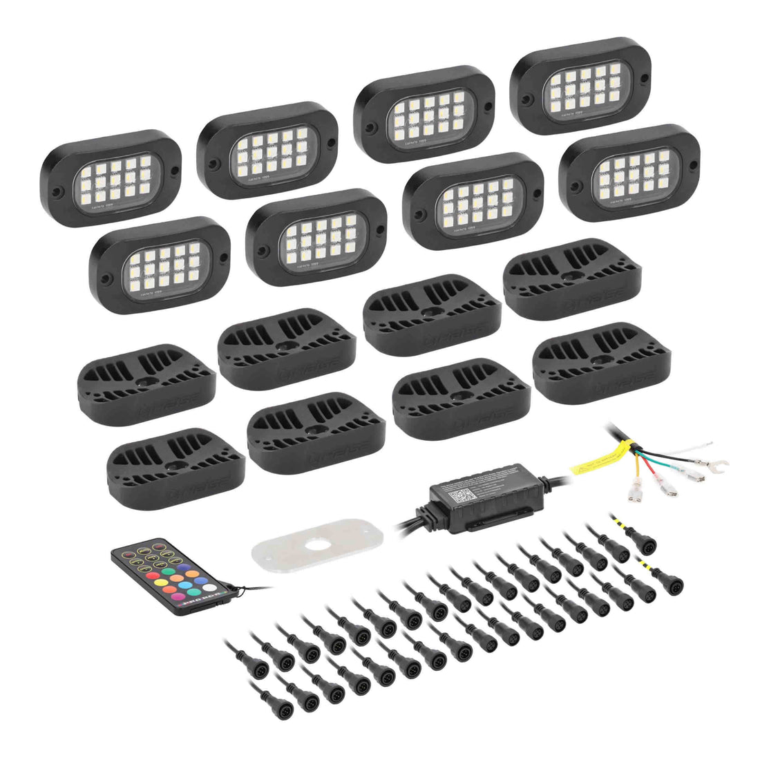 Heise HE-RGBW-K8 RGBW Wide Angle Rock Light Kit - 8 Pack Heise