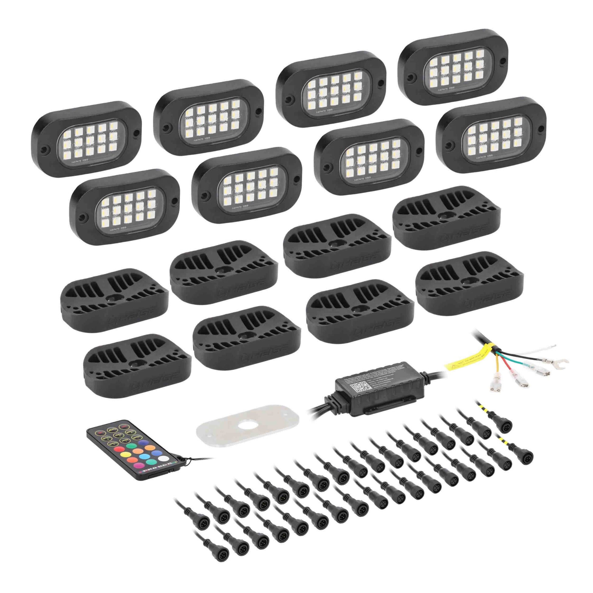 Heise HE-RGBW-K8 RGBW Wide Angle Rock Light Kit - 8 Pack Heise