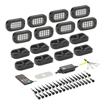 Heise HE-RGBW-K8 RGBW Wide Angle Rock Light Kit - 8 Pack Heise