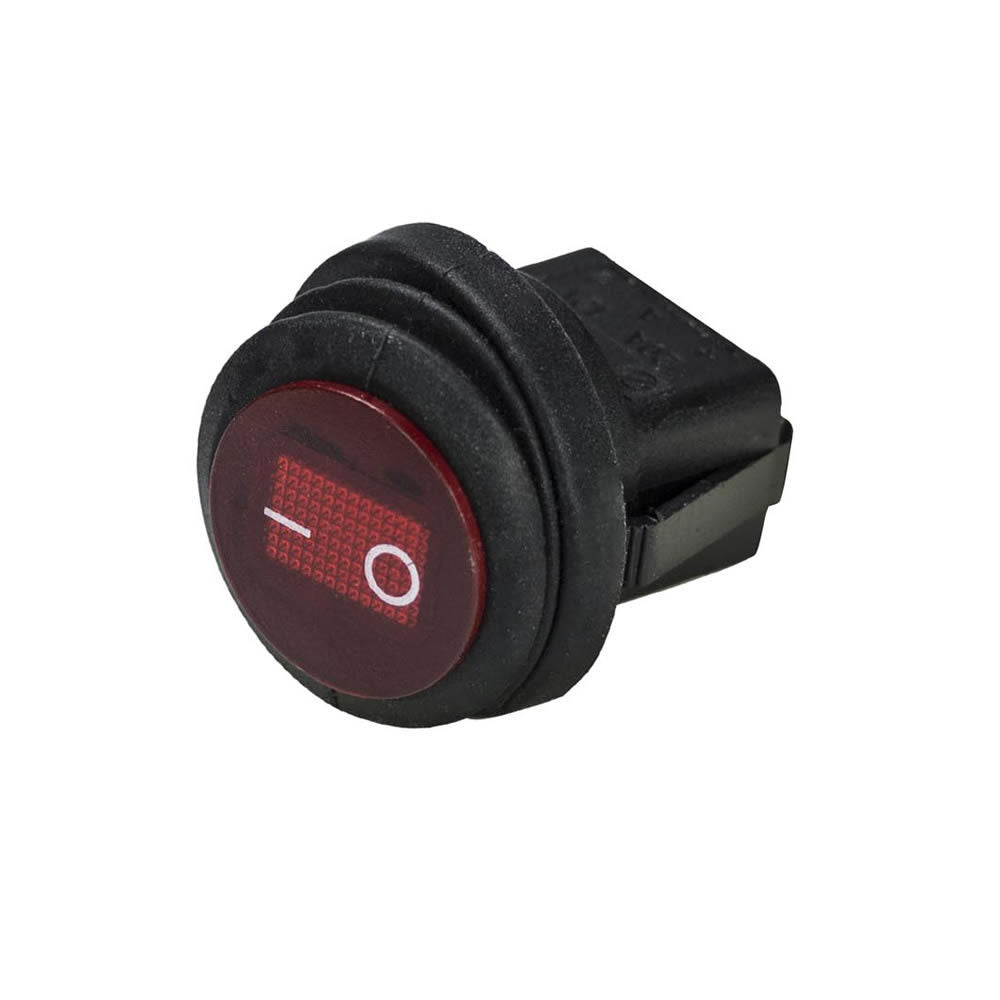 Heise HE-RRS Red Round Rocker Switch - 5-Pack Heise