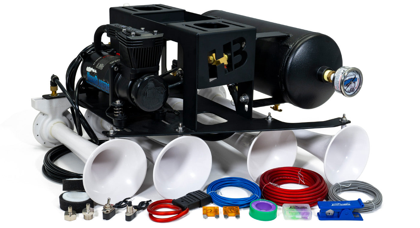 Hornblasters HK-S4-232-STDK Conductor's Special 232 Spare Tire Delete® Kit Astatic