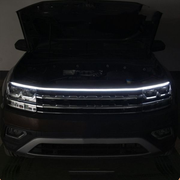 Racesport HOODKIT1 LED Knight Rider Scanning Hood Brow DRL Flex Cool White Kit for Truck and SUV's Race Sport Lighting Firestik