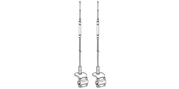 Hustler HQD - Hustler Dual Mirror Mount CB Antenna Kit (HQD) Galaxy