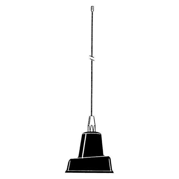 Hustler Antennas® IC11B - Black Trunk Mount CB Antenna with Chrome Adapter, Coax and Connector Hustler