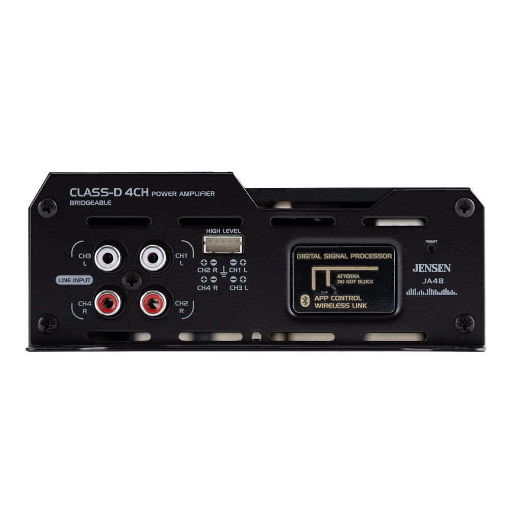 Jensen JA4B 740 Watts Class D 4-Channel Amp with Bluetooth App Control – JA4B WILSON