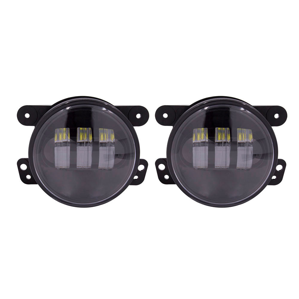 Heise JP-701FLB Fog Lights with Black Face - 4 Inch, 6 LED Heise