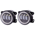 Heise JP-702FLB Fog Lights with Black Face and Full Halo - 4 Inch, 6 LED Heise