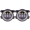 Heise JP-702FLB Fog Lights with Black Face and Full Halo - 4 Inch, 6 LED Heise