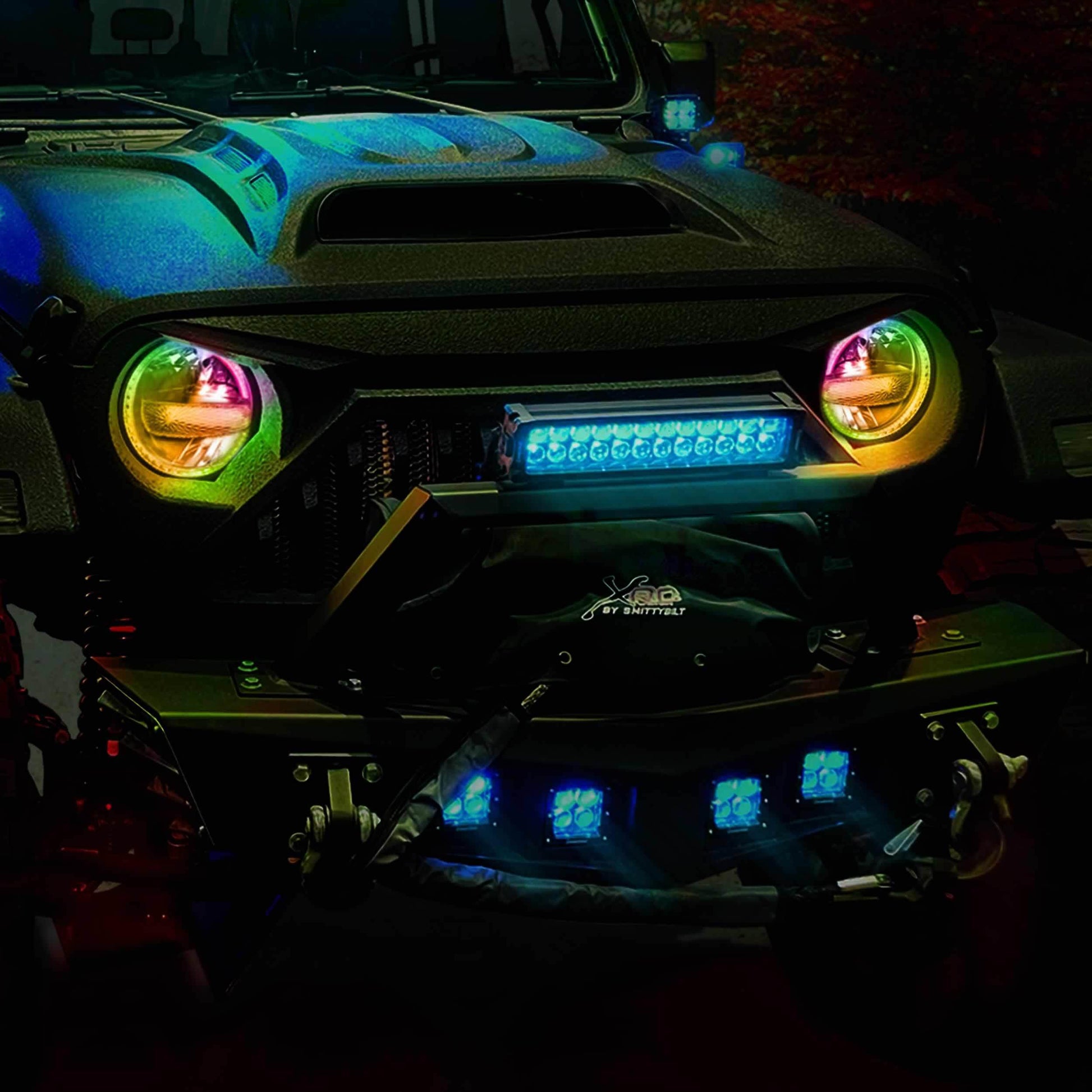 Heise JP-901RGBKT 9" Premium Chasing LED Headlights - Fits select Jeeps Heise