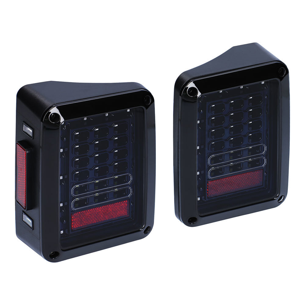 Heise JP-TL01S LED Grid Taillights with Smoked Lens - Wrangler JK 2007-2019 Heise