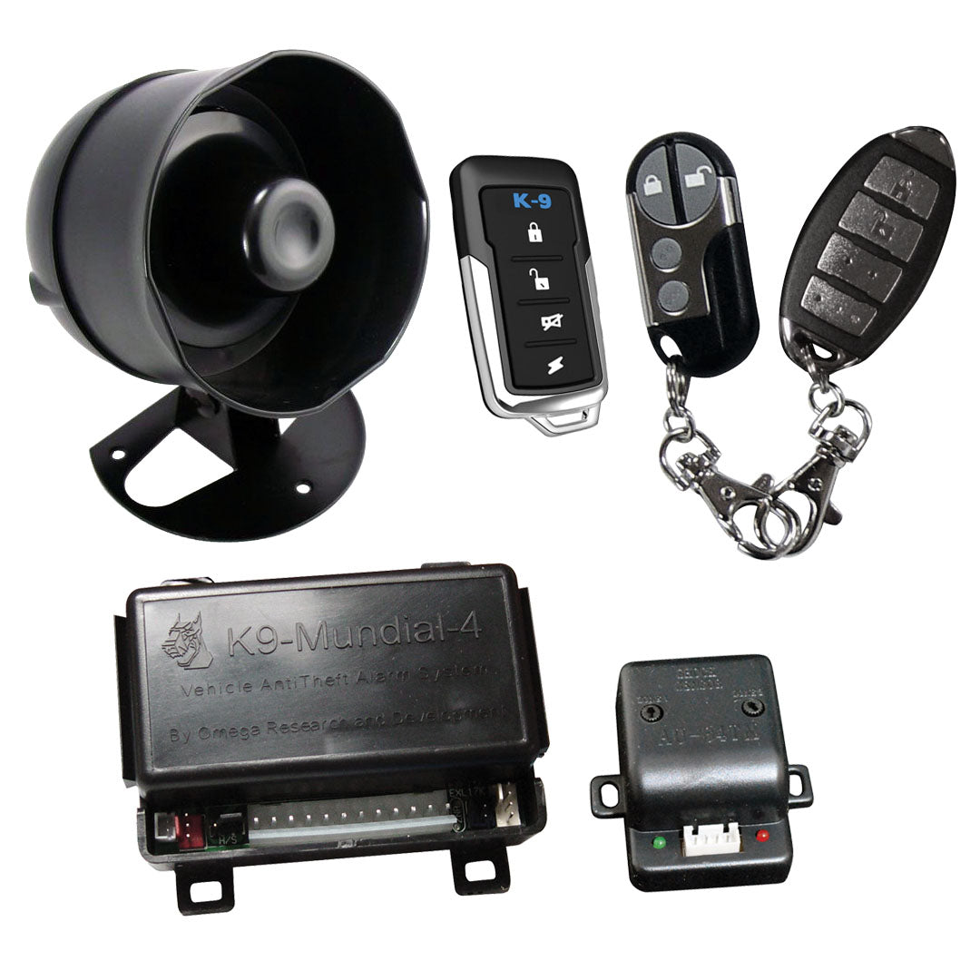 Excalibur K9-MUNDIAL-6 K-9 Mundial Car Alarm/Keyless Entry – Includes (3) 4-Button Remotes Excalibur
