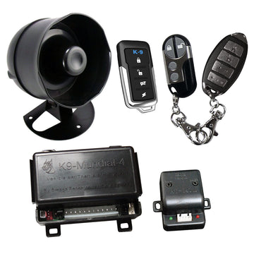 Excalibur K9-MUNDIAL-6 K-9 Mundial Car Alarm/Keyless Entry – Includes (3) 4-Button Remotes Excalibur