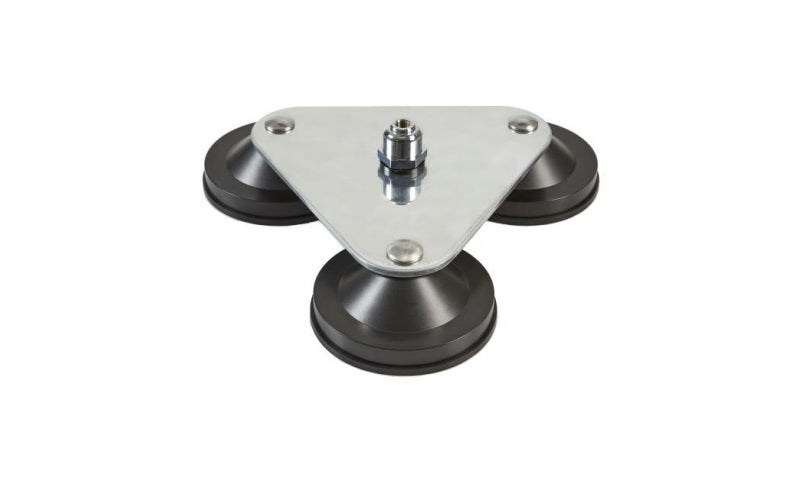 Procomm PC-PM3R 3-4 in. Triple Magnet Aluminum Mount with HD SO-239 Stud - Black & Silver ProComm