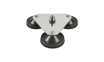 Procomm PC-PM3R 3-4 in. Triple Magnet Aluminum Mount with HD SO-239 Stud - Black & Silver ProComm