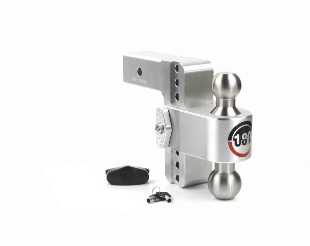 Weigh Safe LTB6-2.5 180 Hitch, Drop Length: 6", Shaft Size: 2.5", Ball Size: 2" x 2-5/16", Ball Type: Stainless Steel, Keyed Alike Locks: No Additional Locks