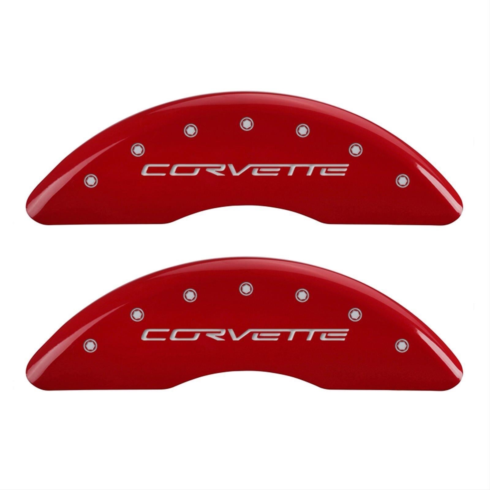 MGP Caliper Cover 13083SCV6RD Red Caliper Covers for 2006-2013 CORVETTE Mgp Caliper Cover
