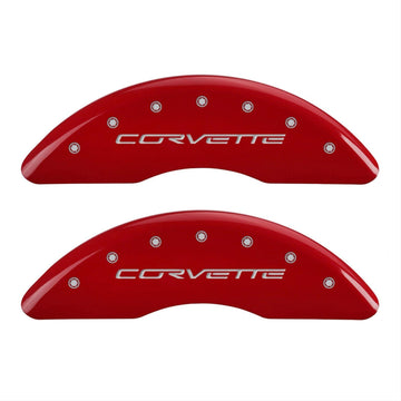 MGP Caliper Cover 13083SCV6RD Red Caliper Covers for 2006-2013 CORVETTE Mgp Caliper Cover