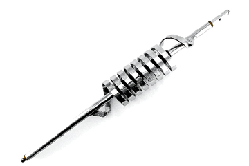 Monkey Made MM-9 MEDIUM Heavy Gauge Aluminum Flat Open Coil, Tunable, 8in Shaft, 49in Whip, 3in Coil, 20K+ Watt, 26-29MHz, Center Loaded, Mobile CB Antennas