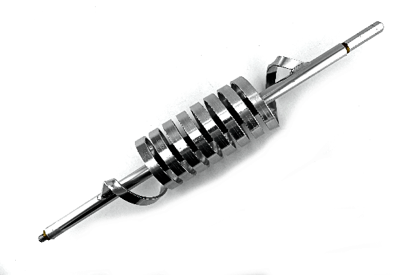 Monkey Made MM-9-SHORT Heavy Gauge Aluminum Flat Open Coil, Tunable, 4in Shaft, 49in Whip, 3in Coil, 20K+ Watt, 26-29MHz, Center Loaded, Mobile CB Antennas
