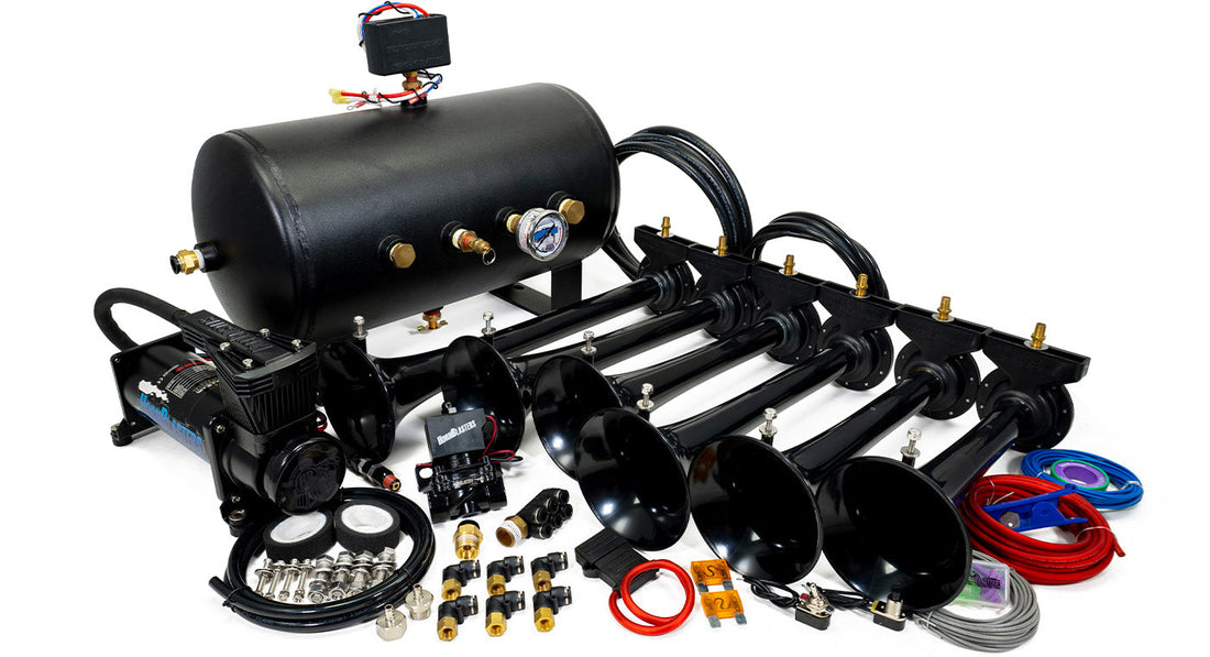 Hornblasters HK-S6-544K Shocker S6 544K Nightmare Edition Train Horn Kit Hornblasters