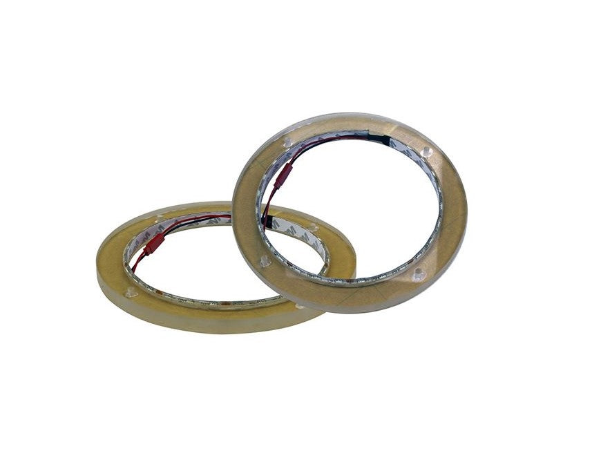 Audiopipe NL-RI6550WHT 6.5In White LED Speaker Rings (Pair) Audiopipe